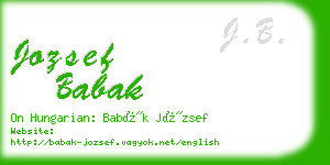 jozsef babak business card
